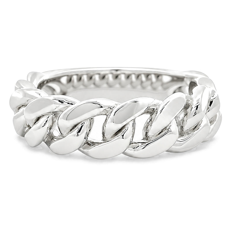 .925 Silver 5mm Miami Cuban Link Ring