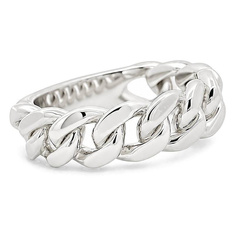 .925 Silver 5mm Miami Cuban Link Ring, view 3