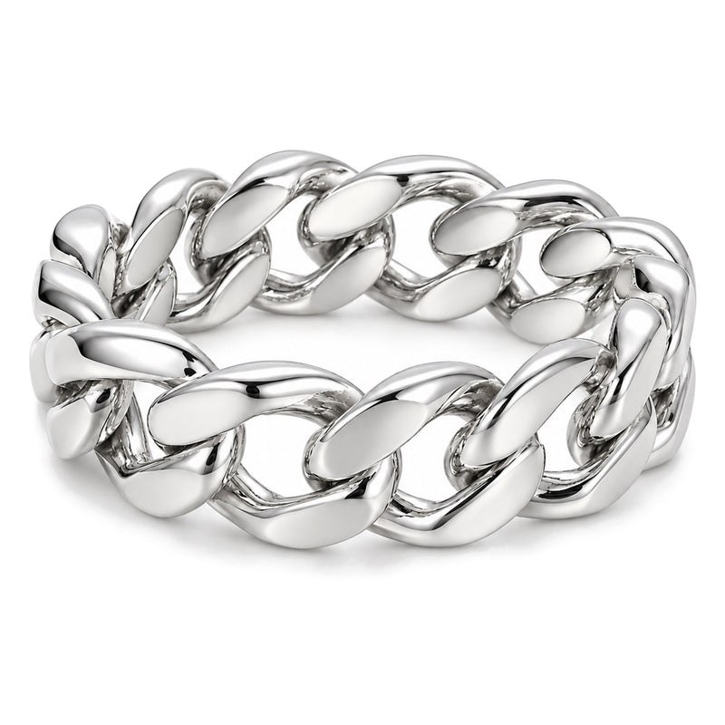 .925 Silver 8.40 mm Miami Cuban Link Ring
