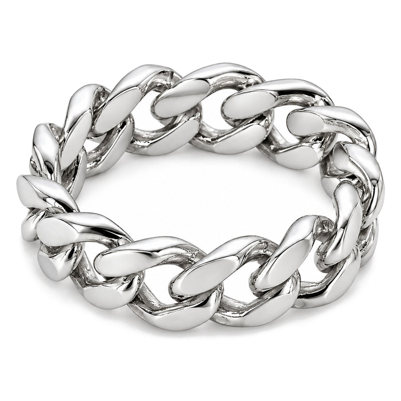 .925 Silver 8.40 mm Miami Cuban Link Ring, view 2