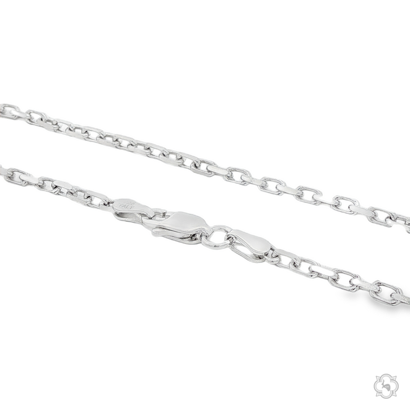 2.4mm .925 silver anchor chain necklace with lobster clasp, available in multiple lengths