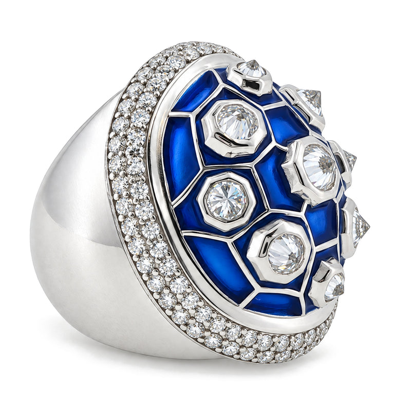 .925 Silver Shell Ring, view 3