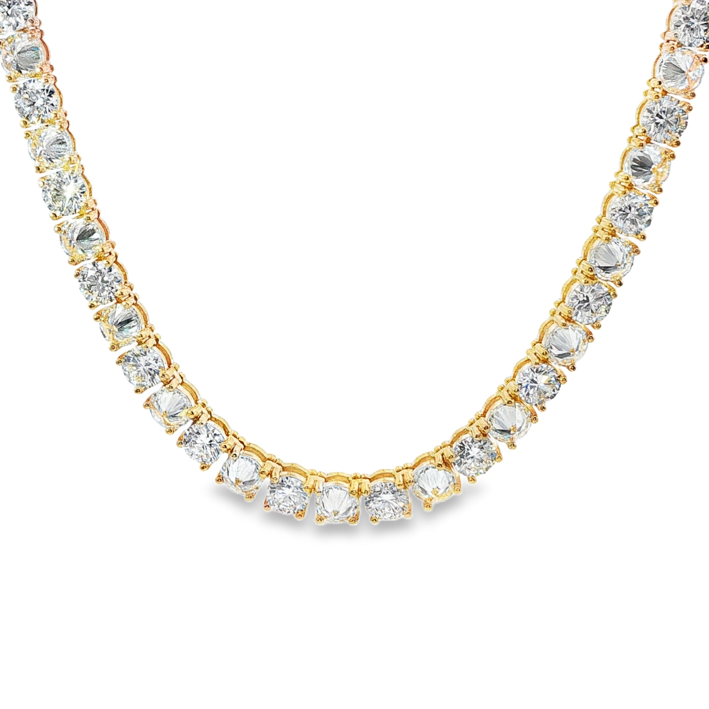 Alternating Upside Down Diamond Tennis Chain 71052 | TraxNYC