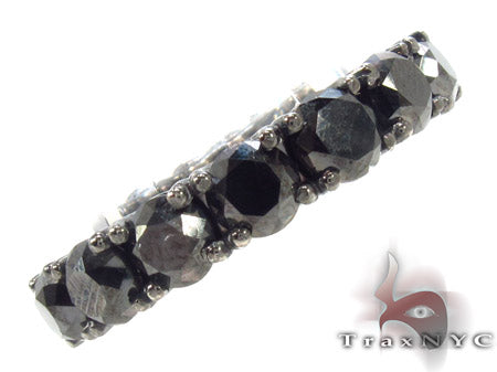 14K Gold Black Eternity Band 2, photo 4 of 7