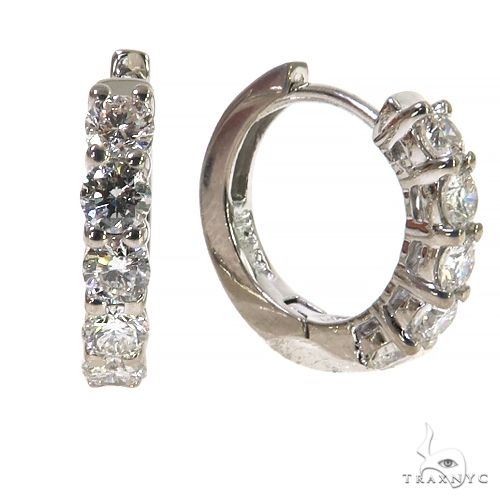10 Pt Hoop Diamond Earrings (Lab) 68300 - Image 2