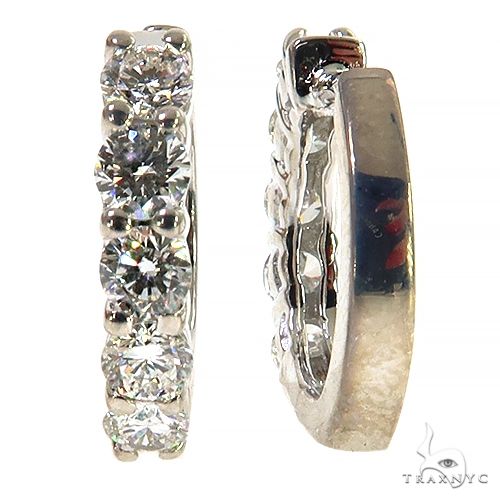 10 Pt Hoop Diamond Earrings (Lab) 68300 - Image 3
