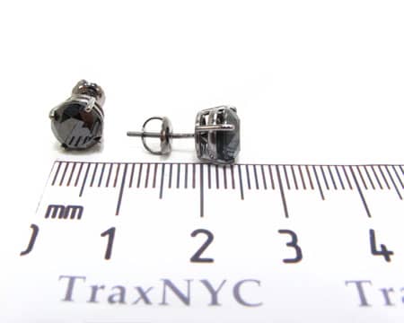 14K Gold Royal Black Diamond Earrings 4, photo 5 of 5