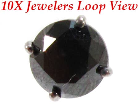 14K Gold Royal Black Diamond Earrings 4, photo 3 of 5