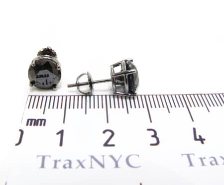 14K Gold Custom Jewelry - Royal Black Diamond Earrings 5, photo 5 of 5