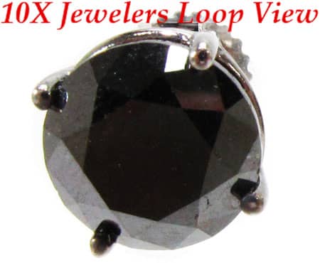14K Gold Custom Jewelry - Royal Black Diamond Earrings 5, photo 3 of 5
