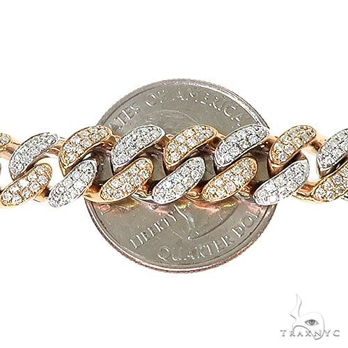 10K Gold 2-Tone Miami Cuban Diamond Bracelet 67253 - Image 4