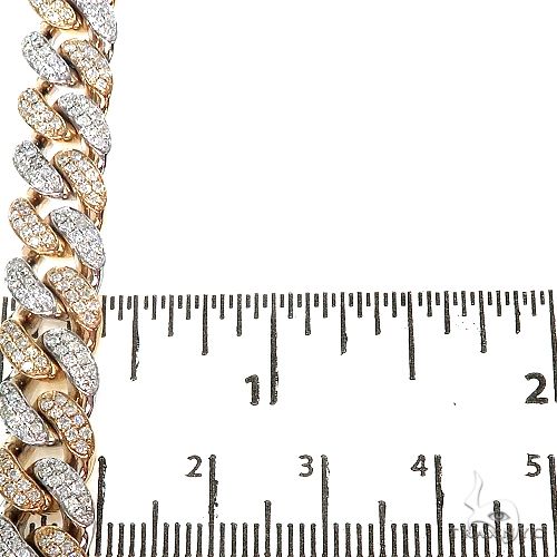 10K Gold 2-Tone Miami Cuban Diamond Bracelet 67253 - Image 5