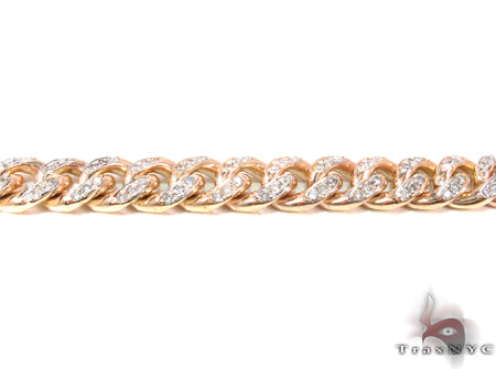 10K rose gold diamond, 8mm wide, 28 inches, high polish