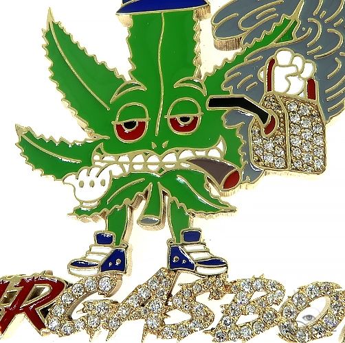 10K Gold Mr.Gas Boy Weed Pendant, photo 5 of 8