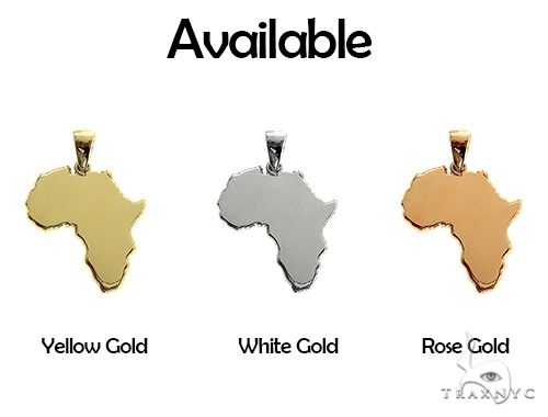 10K Gold Small Africa Ladies Pendant, photo 5 of 5