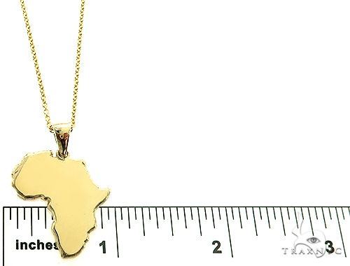 10K Gold Small African Pendant Set, photo 5 of 8