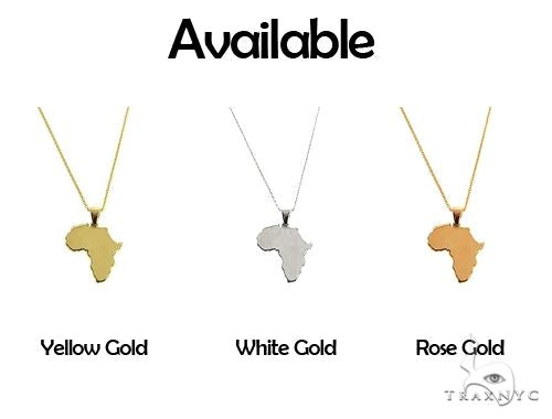 10K Gold Small African Pendant Set, photo 8 of 8