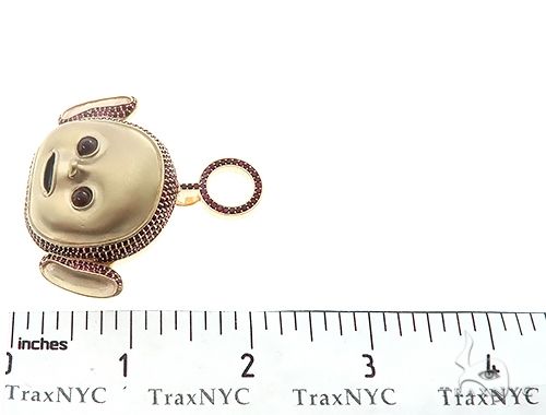 10K Gold Special Custom Teletubby Po Red Ruby Cartoon Character Pendant 65318 - Image 7