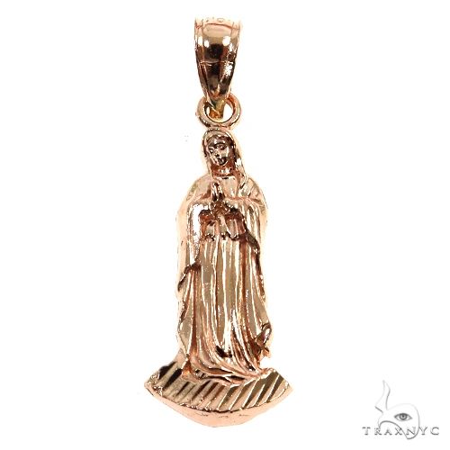 10K Gold Virgin Mary Charm Pendant 67554 | TraxNYC