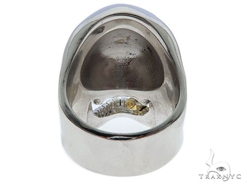 10K White Gold Skull Ring With Cigar, photo 6 of 8