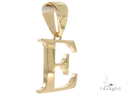 10K Gold Charming Initial 'E' Pendant, photo 2 of 7