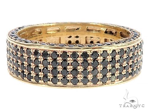 10K Yellow Gold Diamond Wedding Band, photo 4 of 8