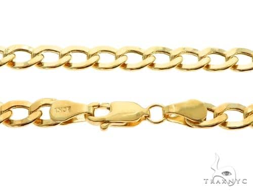 10K Yellow Gold Hollow Cuban Curb Link Chain 20 Inches 5mm, photo 5 of 7