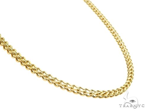 10k yellow gold Franco link chain 22 inches, 2mm thick with lobster clasp closure