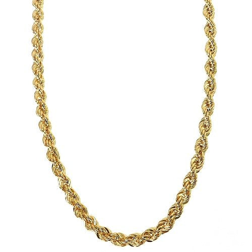 10K Yellow Gold Hollow Rope Chain 3mm