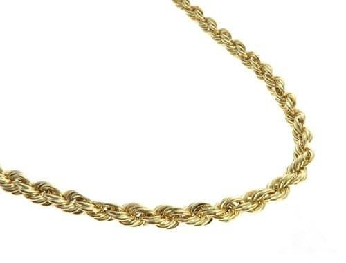 10K Yellow Gold Hollow Rope Chain 4.5mm 66381