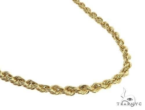 10K Yellow Gold Semi-Solid Rope Link Chain 26 Inches 4.7mm 66382