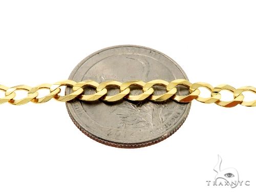10k Yellow Gold Curb Link Chain 24 Inches 5mm 63795 - Image 3