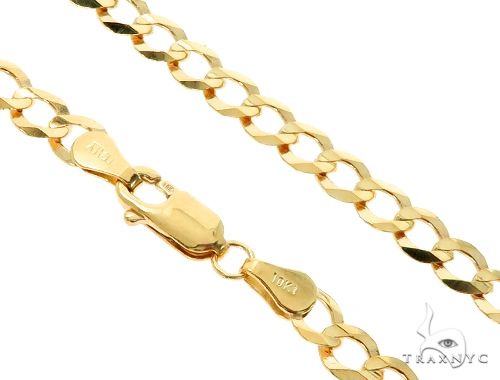 10k Yellow Gold Curb Link Chain 24 Inches 5mm 63795 - Image 5