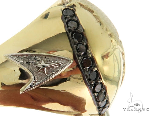 10KY Prong Black Diamond Sword Earth Ring, photo 3 of 7