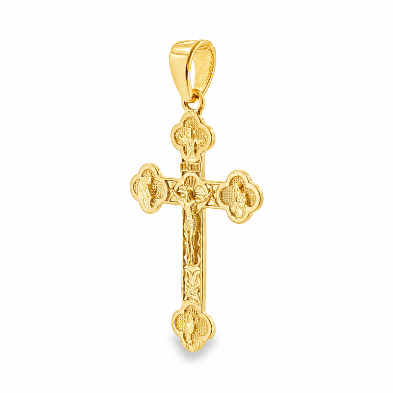 10K Gold Jesus Cross, view 4