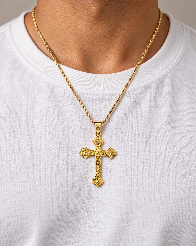 10K Gold Jesus Cross, view 8
