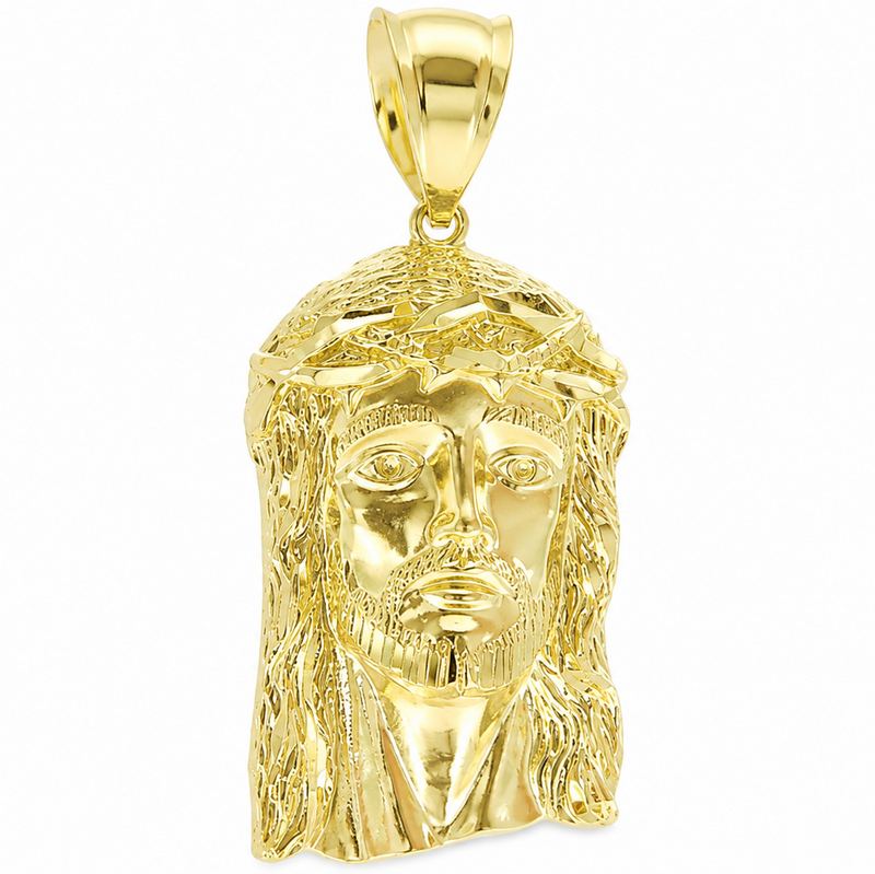 10K Gold Jesus Pendant, view 5