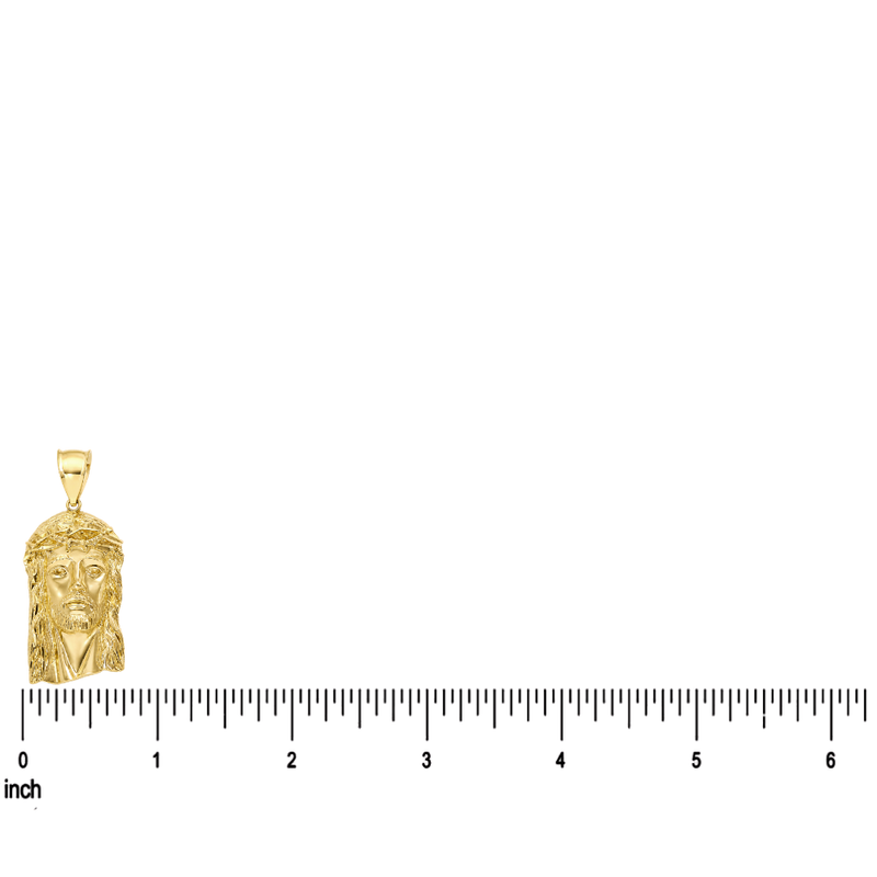 10K Gold Jesus Pendant, view 7