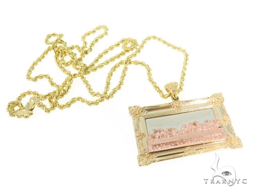 10K Gold Last Supper Pendant Set, photo 2 of 10