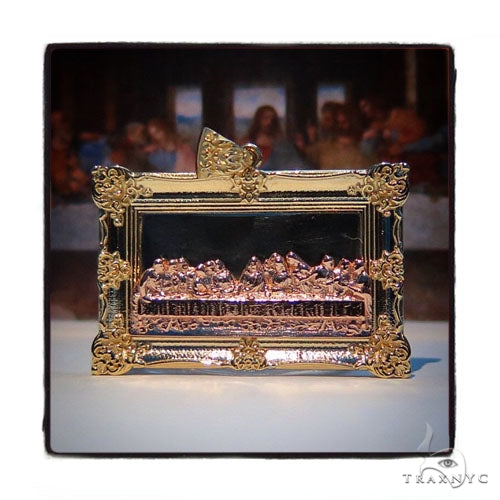 10K Gold Last Supper Pendant Set, photo 3 of 10