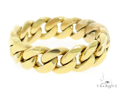 10k Gold 8mm Miami Cuban Link Ring, photo 3 of 5