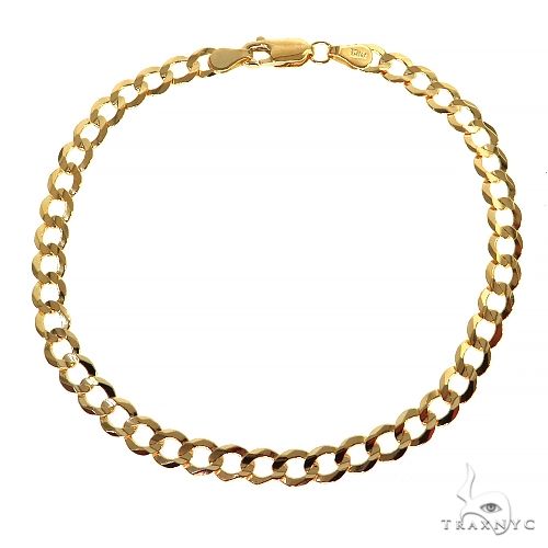 10k Yellow Gold Solid Curb Link Bracelet 5.5mm 8 inches, photo 2 of 5