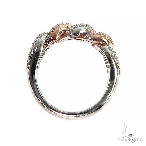 14K Gold 2 Tone Diamond Cuban Ring, photo 5 of 6