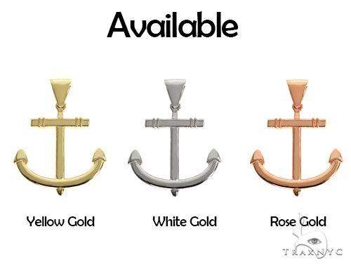 14K Gold Anchor Pendant, photo 6 of 6