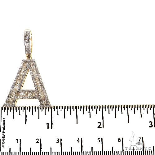 14K Gold Baguette Diamond Initial Letter, photo 5 of 7