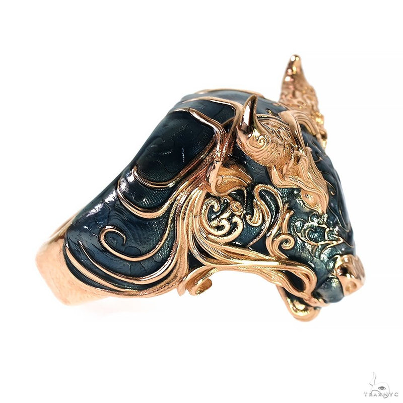 10K Gold Bull Taurus Ring, photo 3 of 7