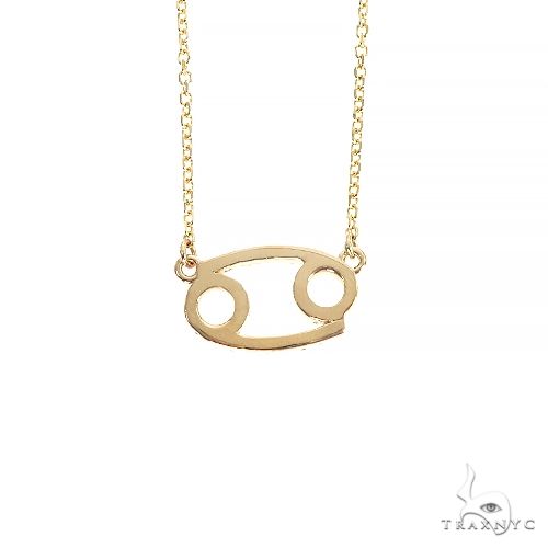 14K Gold Cancer Diamond Necklace 66717 - Image 3