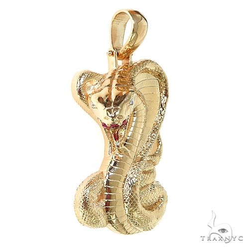 14K Gold Cobra Pendant, photo 2 of 6