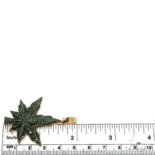 14K Gold Custom Made Weed Pendant, photo 6 of 6