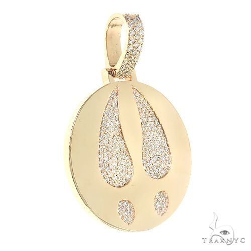 14K Gold Custom Made Diamond Round Pendant 66697 - Image 2